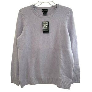 C by Bloomingdales Lavender Serenity Blue Cashmere Crewneck Sweater L